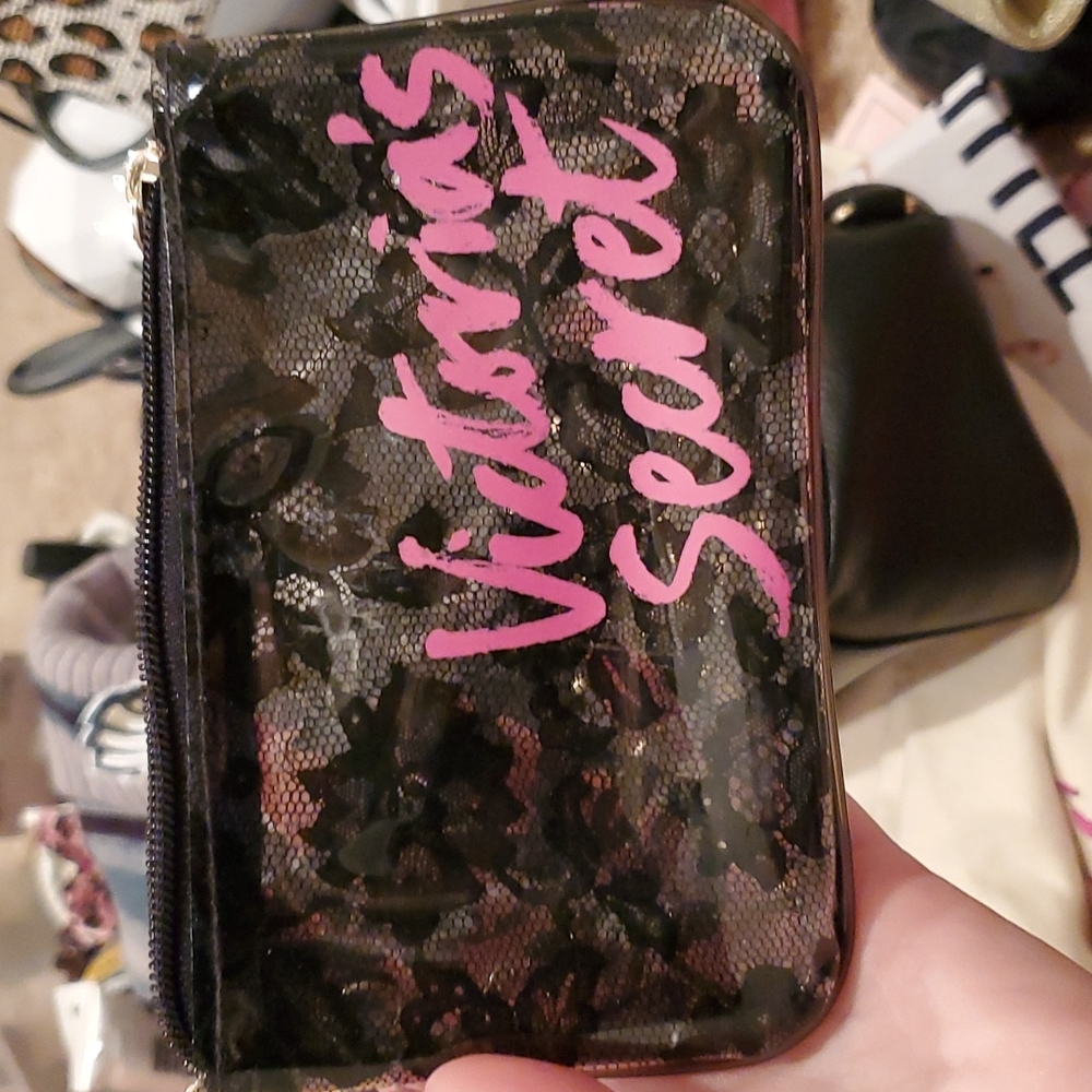 Brand new clear victoria secret Keychain wristlet
